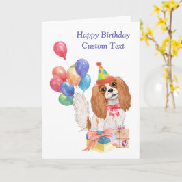 Birthday Blenheim Cavalier King Charles Spaniel Kaart
