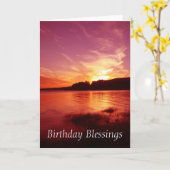 Birthday Blessings Kaart (Gele Bloem)