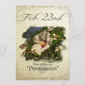 Birthday bloemen op 22 februari "Roos van Sharon" Kaart