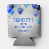 Birthday Blue-ballonnen Blikjeskoeler (Achterkant)