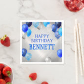 Birthday Blue-ballonnen Servet (Insitu)