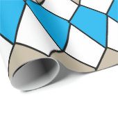 Birthday Blue Grey Diamond Pattern Cadeaupapier (Rol Hoek)