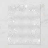 Birthday blue zilveren florals uitnodiging voor be flyer (Achterkant)