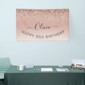 Birthday Blush Pink Rose Gold Glitter Girly Spandoek (Beurs)