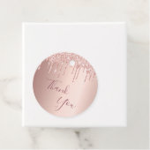 Birthday blush roos goudglitter drip bedankt bedankjes labels (In situ)