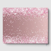 Birthday blush roze glitter stofmonogram gastenboek (Achterkant)