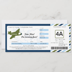 Birthday Boarding Pass Ticket Kaart