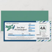 Birthday Boarding Pass Ticket Kaart (Voorkant / Achterkant)