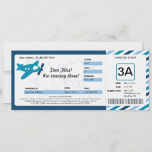 Birthday Boarding Pass Ticket Kaart