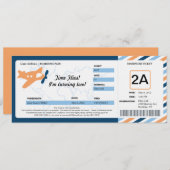Birthday Boarding Pass Ticket Kaart (Voorkant / Achterkant)