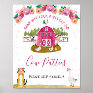 Birthday Boerderij Hot Pink Barn Poster