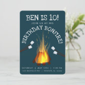 Birthday Bonfire Uitnodiging (Staand voorkant)