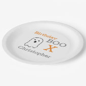 Birthday Boo Ghost Papieren Bordje (Gekanteld)