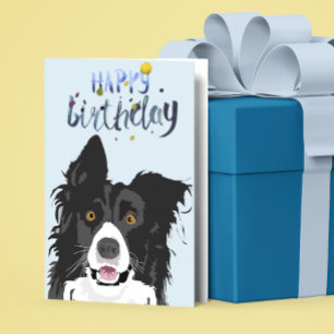 Birthday Border Collie Dog Animal Kaart