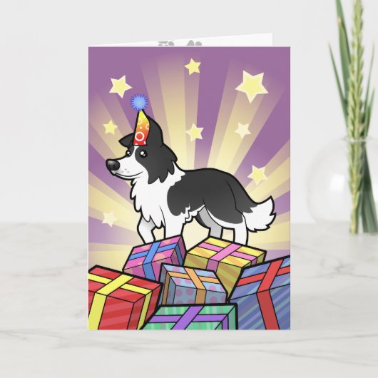 Birthday Border Collie Kaart (Voorkant)