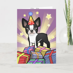 Birthday Boston Terrier Kaart