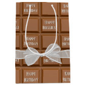 Birthday Bow op Snoep met chocolade Medium Cadeauzakje (Voorkant)