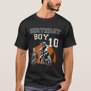 Birthday Boy 10 jaar oude Dirt Bike T 10th Bday Bi T-shirt