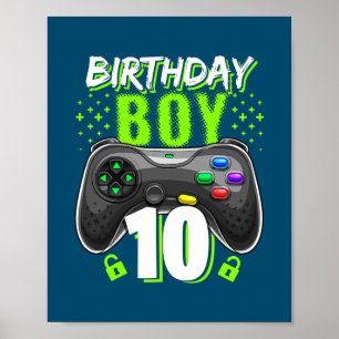 Birthday Boy 10 Videogamer 10th Poster