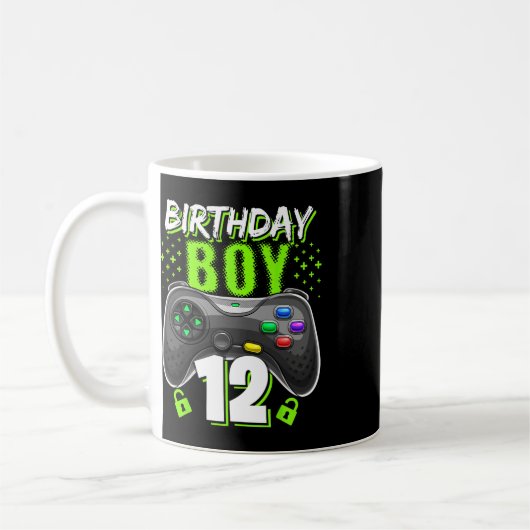 Birthday Boy 12 Video Game Controller Gamer 12th B Koffiemok (Links)