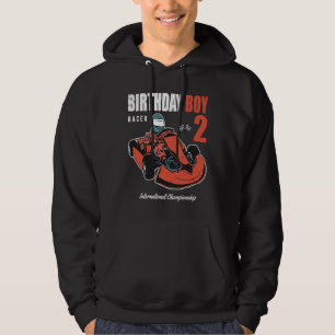 Birthday Boy 2 Years Old 2nd Birthday Go Karting R Hoodie