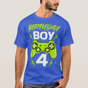 Birthday Boy 4 Video Game Controller Gamer 4th Bir T-shirt