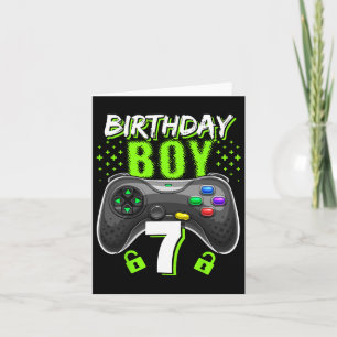 Birthday Boy 7 Video Game Controller Gamer 7th Bir Kaart