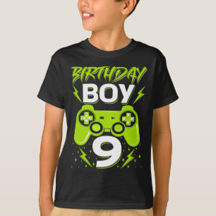 Birthday Boy 9 Video Game Controller Gamer 9th Bir T-shirt