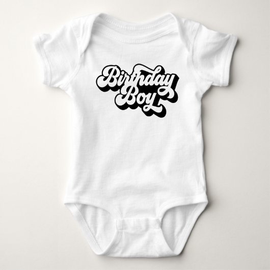 Birthday Boy Baby Baby Bodysuit boys (Voorkant)