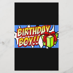Birthday Boy Banner Briefpapier