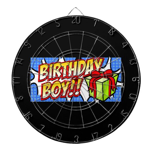 Birthday Boy Banner Dartbord (Voorkant)