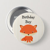 Birthday Boy Button Woodlands Theme (Voorkant /achterkant)
