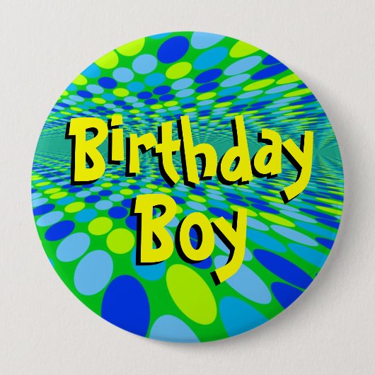 Birthday Boy Cool Button Pin (Voorkant)