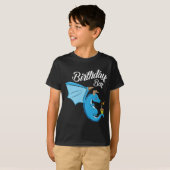 Birthday Boy Dragon Gift Cupcake Candle Fire T-shirt (Voorkant volledig)