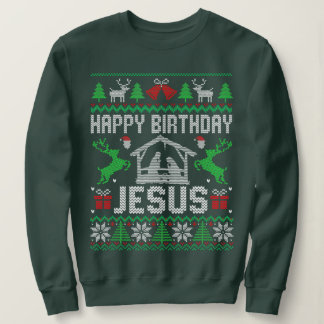 Birthday Boy Jesus Funny Ugly Kerstmis Trui