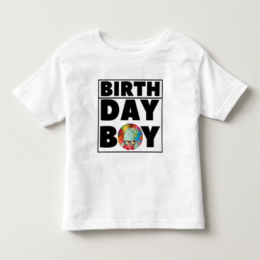 BIRTHDAY BOY PARTY CELEBRATION KINDER SHIRTS (Voorkant)