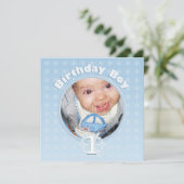 Birthday Boy Photo Winter Onederland Invitation (Debout devant)