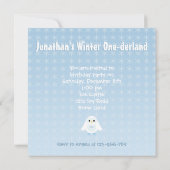 Birthday Boy Photo Winter Onederland Invitation (Dos)