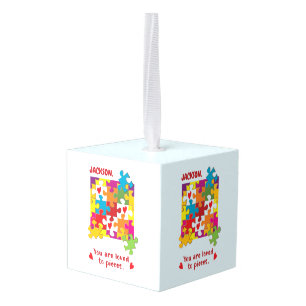 Birthday Boy Puzzle Love to Piecces Kubus Ornament
