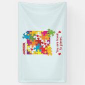 Birthday Boy Puzzle Love to Piecces Spandoek (Verticaal)