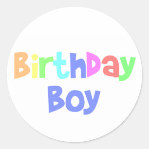 Birthday Boy Ronde Sticker