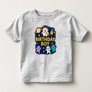 Birthday Boy Space Adventure Kinder Shirts