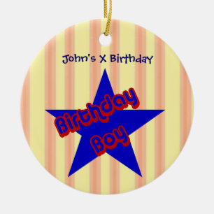 Birthday Boy Star Cute Ornament