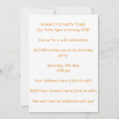 Birthday Boy Tiger Invitation Editable (Dos)