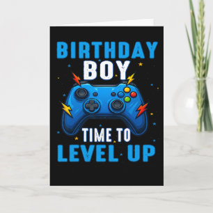Birthday Boy Tijd om Gamer Video Game 7 Y op een h Kaart
