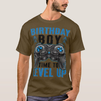 Birthday Boy Time to Level Up Gaming Birthday Boys T-shirt