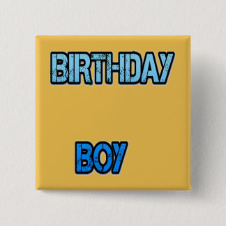 Birthday Boy Vierkante Button 5,1 Cm