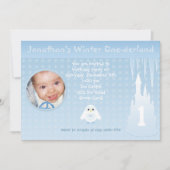 Birthday Boy Winter Onederland uitnodiging (Voorkant)