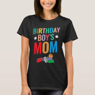 Birthday Boy's Mam Building Blocks 8 T-shirt