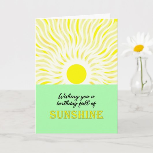 Birthday Bright Sunshine Kaart (Kleine Plant)